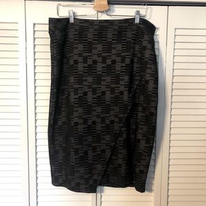 Anthropologie Maeve XL Black grey skirt NWT